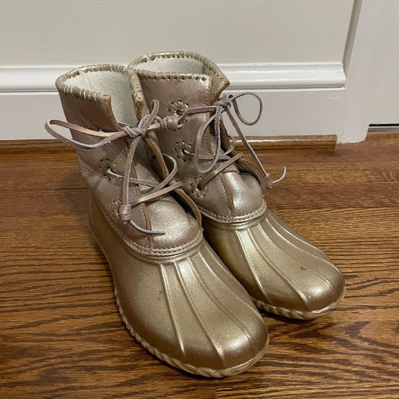 Jack Rogers Shoes - Jack Rogers Ladies Classic Gold Rain Boots Size 7